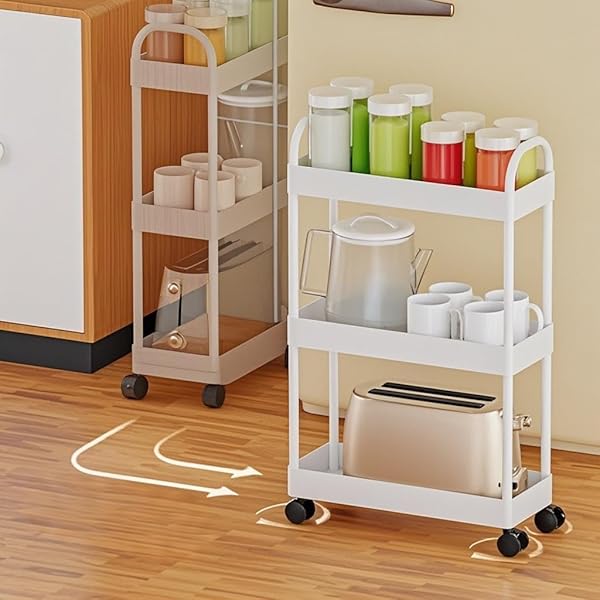 キッチンワゴン 取手付 ペットボトル 収納カート 隙間収納 13cm/18cm/22cm スリム キャスター付き 収納..