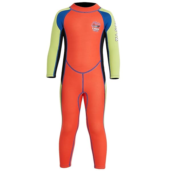 ウエットスーツ 子ども 2.5mm 一体式 ワンピース フルスーツ スイムウェア キッズ用 日焼け防止 シュノ..