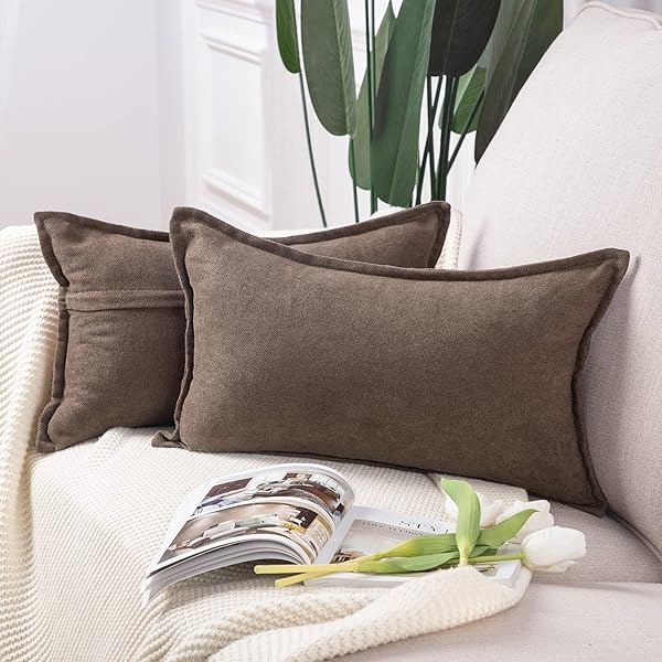 クッションカバー 肌触り良い シェニール シンプル 無地 北欧 おしゃれ ソファ背当て 装飾枕カバー 座..