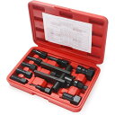 パイロットベアリングプーラー工具 セット 8-29mm 内掛け対応 10ピース プーラー 工具 バイク用 ギヤプーラー 2本爪 ベアリングリムーバー ツールケース付き(2)