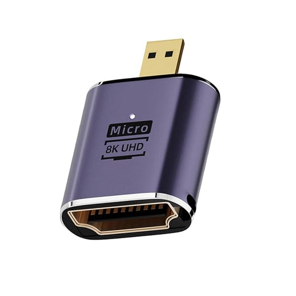 マイクロ HDMI 男性 HDMI 2.1 女性 UHD 延長金変換アダプター サポート 8 K 60 hz HDTV に