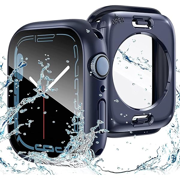 for Apple Watch ケース 360度全面防水 バンド 水泳・スポーツ専用 ガラスフィルム 一体型 apple watch 用 カバー 360フルボディ防水 アップルウォッチ ケース Apple Watch Series6/SE/5/4 4