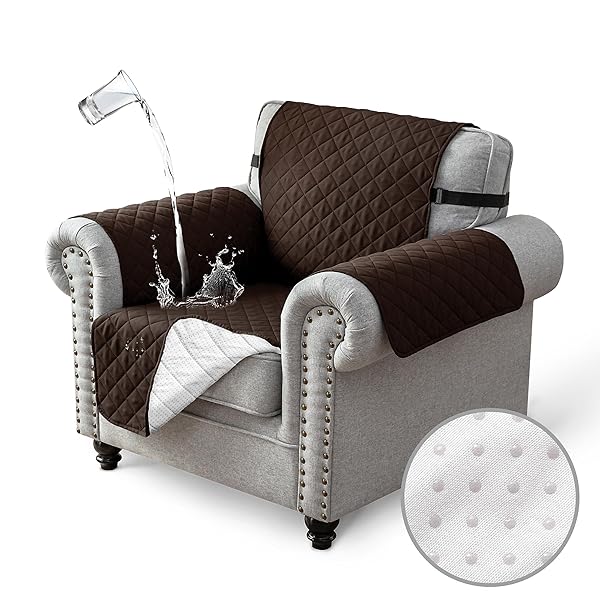 ソファーカバー 1人掛け 防水 マルチカバー 肘付き 犬猫対策 ソファーマット 滑り止め 撥水加工 ソファ..