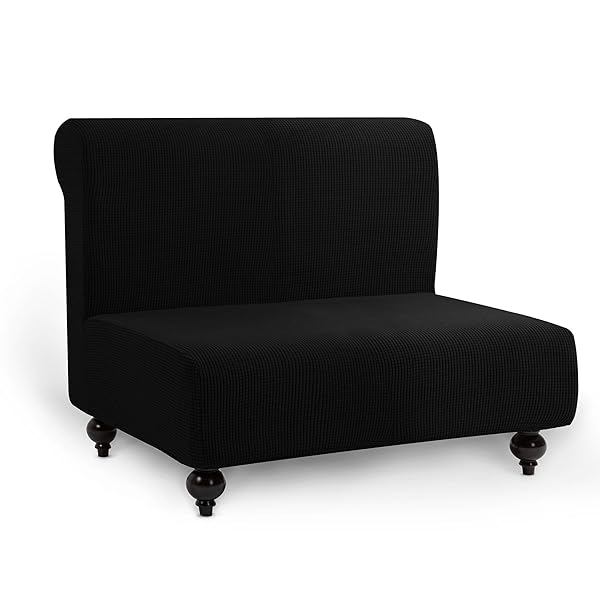 ソファーカバー 2人掛け 肘なし チェアカバー 無地 縦横弾力 ストレッチ フィットタイプ 滑り止め 柔ら..