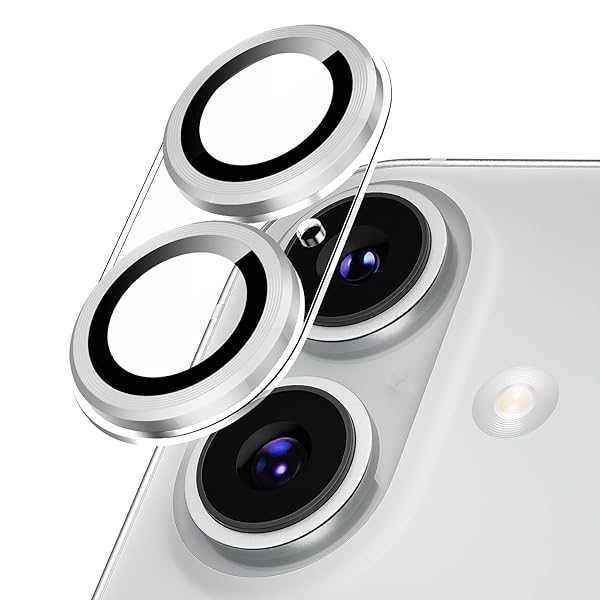 カメラカバー iPhone 16 /16 Plus用 カメラフィルム 透明台座 全面保護 9H強化ガラス 傷防止 レンズ保護 耐衝撃 アイフォン16 /16 プラス 用 カメラ保護 高透過率 黒縁取り 露出オーバー防止 カメラレンズプロテクター