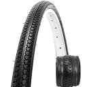 1本 26×1 3/8 自転車 タイヤ: 26インチ 37-590 軽快車 耐摩耗 街乗り通勤 アーバンバイク、ママチャリ対応 - 折りたたみ式 交換用タイヤ - ブラック