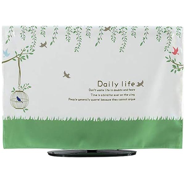 テレビカバー 防塵カバー 液晶テレビカバー 可愛い 欧米風 65インチ(150X92cm 鳥)