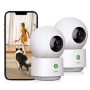 【2.4と5GhzWiFi対応・ワンタッチコール機能・300万高画素】防犯カメラ 見守りカメラ ペットカメラ 室内カメラ 人体/モーション/音声検知 セキュリテ...