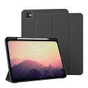 iPad Pro 11インチ ケース 2024 (M4、第5世代)専用 軽量 薄型 傷つけ防止 柔らかいシリコン バックカバー TPU材質 ペン収納 ケース Apple Pencil Proワイヤレス充電対応 3段階折り畳み可スタンド 自動スリープ機