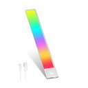 人感センサーライト LEDセンサーライト 40cm バーライト カラフル&昼白色 無段階調光 Type-C 充電式ライト 階段ライト 120° 3M誘導距離 屋内 マグネット 配線工事不要 超薄型設計 省エネ 高感度 間接照明 寝室 廊下 階段 玄関