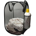 洗濯カゴ 折りたたみ メッシュ ランドリー バスケット 洗濯物入れ 大容量 70L メッシュ素材 通風防水 おもちゃ 衣類バスケット 洗濯籠 脱衣かご 軽量 持ち運び可能 ランドリーバッグ 収納 かご 袋 旅行 ゴミ箱 組み立て不要 取っ手付き 黒(