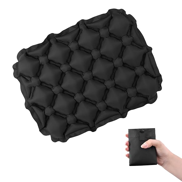 レジャーシート 1人用 エアークッション 飛行機 快適グッズ エアー座布団 アウトドアクッション コ ...