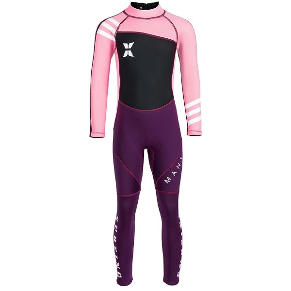 ウェットスーツ 子ども用 2.5mm フルスーツ 長袖 マリンスポーツ ダイビングスーツ 女の子 Lサイズ ピ..
