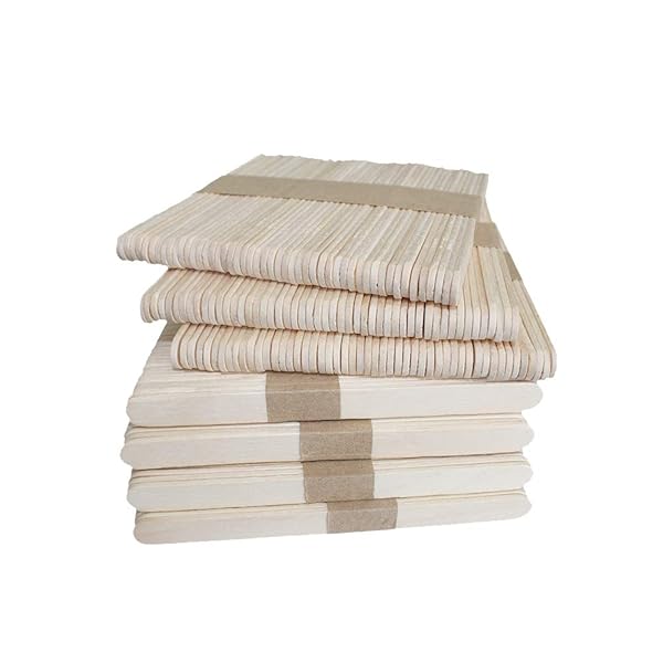 木製 アイススティック棒 アイスキャンディー棒 DIY工芸品 300本入 長114mmx巾10mm