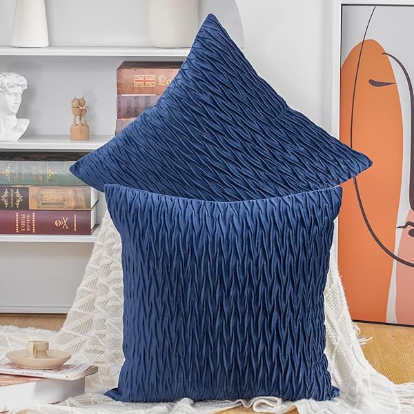 クッションカバー 2枚セット 北欧 柔らかい ビロード無地 背当て 装飾 枕カバー 座布団カバー ソファ用..