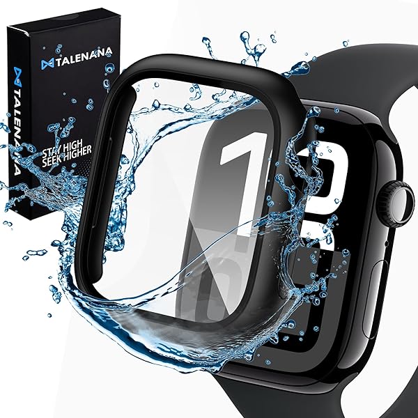 for Apple Watch 10ケース 42mm 防水 アップルウォッチ10防水カバー ガラスフィルム 一体型 apple watch series 10対応 PC素材 耐衝撃 タッチ感良好 衝撃吸収 防塵 Apple Watch 10アクセサリ
