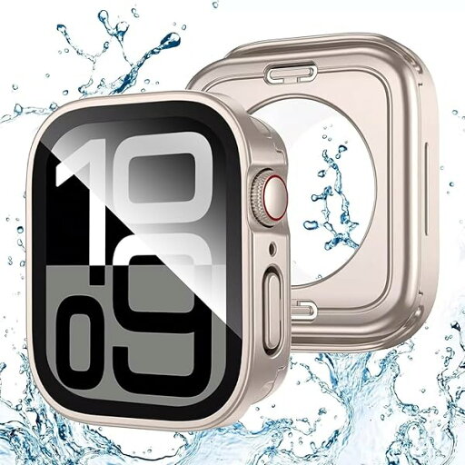 for Apple Watchケース【2 in 1防水設計】46/42mmアップルウォッチ保護ケース 強化ガラスフィルム 一体型 Series 10 全面保護 耐衝撃 3D直角エッジデザイン PC素材 高タッチ感度 衝撃吸収 Apple Watchア for Apple Watchケース【2 in 1防水設計】46/42mmアップルウォッチ保護ケース 強化ガラスフィルム 一体型 Series 10 全面保護 耐衝撃 3D直角エッジデザイン PC素材 高タッチ感度 衝撃吸収 Apple Watchア