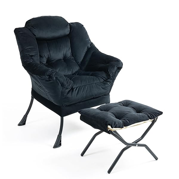 ソファ カウチ 1人掛けソファー オットマン 折りたたみ式 フットレスト付き リクライニングチェア レイ..