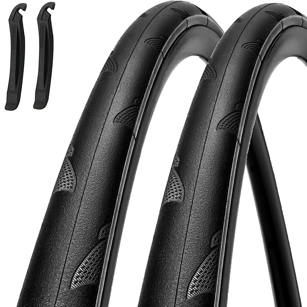 700×28C ロードバイク 自転車 タイヤ: 2本セット 60TPI 700C 28C クロスバイク 交換用タイヤ - 安定性 耐久性 街乗り通勤 サイクリング