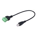 USB 2.0 Type-Bオス - 90度5ピンネジターミナルプリンタケーブルバラン無はんだコンバータアダプタ延長ケーブル(USB-B M)