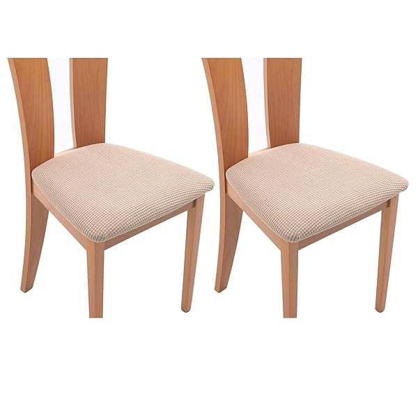 座面カバー, 2枚 椅子カバー 座面 チェアカバー 選べる 11色 伸縮素材 ストレッチ ふわふわ 家庭 ホテ..