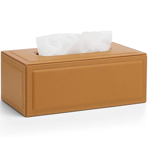 ティッシュケース おしゃれ 高級 PUレザー 車のホームオフィスに適しています 黄