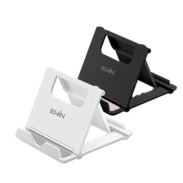 スマホタブレットスタンド ホルダー ipad/iphone対応 携帯 スマホ スタンド タブレットホルダー スマートフォンスタンド 卓上 折りたたみ 角度調整可能 滑り止め 小型 軽量 収納簡単 2個入れ(ブラック+ホワイト)