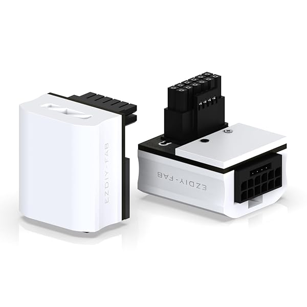 12VHPWR 12+4ピン 90度角度コネクタ 電源変換アダプタ RTX40'シリーズ グラフィックス カード用 RTX4090,4080,4070tiに対応 PC用電源アダプタボード アルミニウムシェル 標準タイプ 白 - 1パック