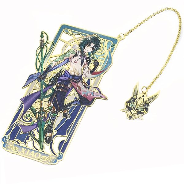 原神 魈 しおり 黄銅製 栞 90*55*0.5mm GENSIN ショウ グッズ 金属 製 Genshin Impact 原神Project