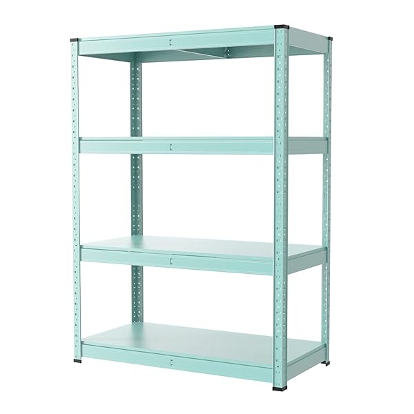 Umimileラック スチールラック 幅80cm 4段 耐荷重120kg/段 メタルラック (幅80×奥行40×高さ114cm, ブルー)