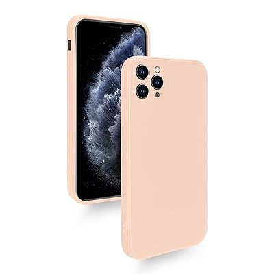 iPhone 11 Pro ケース 耐衝撃 シリコン カバー 軽量 薄型 柔軟 アイフォン11Pro スマホケース マット質感 指紋防止 擦り傷防止 落下防止 滑り止め ストラップホール付き (ピンク)