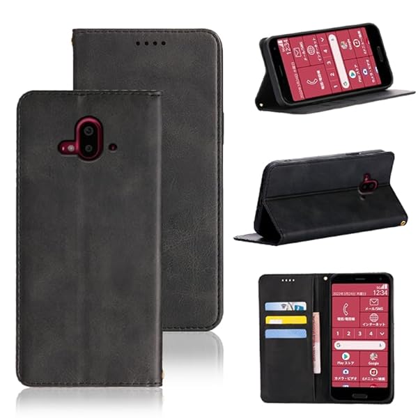 適用 らくらくスマートフォン F-52B ケース 手帳型 適用 富士通 f-52b 手帳型ケース カバー PUレ