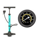 自転車 空気入れ 仏式/英式/米式 全バルブ対応 ゲージ付 160psi/ 1100kPa ロードバイク、クロスバイク、ママチャリなどの自転車対応 アルミ製 ブ...