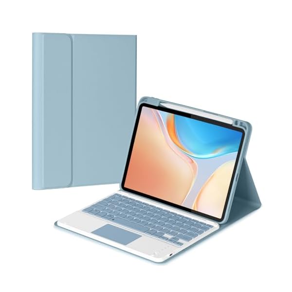 iPad10キーボードケース 2022 iPad第十世代キーボード付きケース 脱着式 タッチパッド搭載 上側ペンホ..