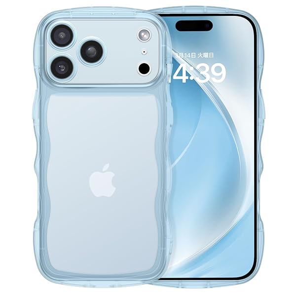 iPhone 17 Pro ケース クリア ウェーブ いPhone 17 プロ ソフト TPU うねうね 透明ケース マット感 超