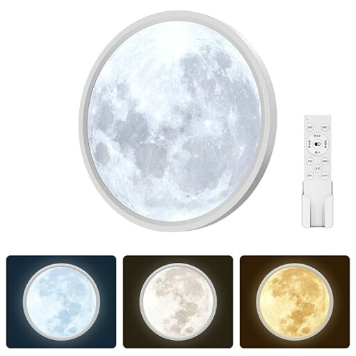 LED シーリングライト 6畳~8畳 30W 3600lm 間接光常夜灯 おしゃれ 天井照明器具 月ライト 月 リモコン付き 調光調色 極薄型 電気 蛍光灯 Ceiling Light 寝室/リビング/キッチンに適用 LED シーリングライト 6畳~8畳 30W 3600lm 間接光常夜灯 おしゃれ 天井照明器具 月ライト 月 リモコン付き 調光調色 極薄型 電気 蛍光灯 Ceiling Light 寝室/リビング/キッチンに適用