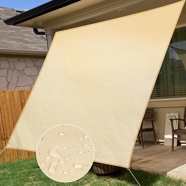 雨よけ 日除けシェード オーニング ベランダ 目隠し撥水 シェード 防水サンシェード 紫外線U
