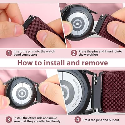 [Huamanlou] バンド ナイロン16mm 18mm 20mm 22mm 時計バンド 伸縮性 クイックリリース 調整腕時計ベルト