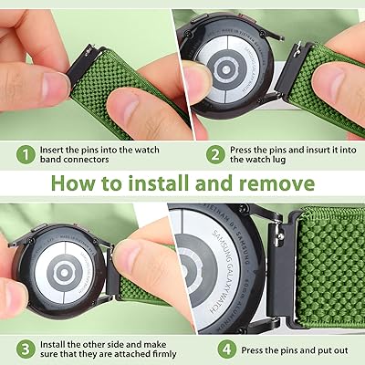 [Huamanlou] バンド ナイロン16mm 18mm 20mm 22mm 時計バンド 伸縮性 クイックリリース 調整腕時計ベルト