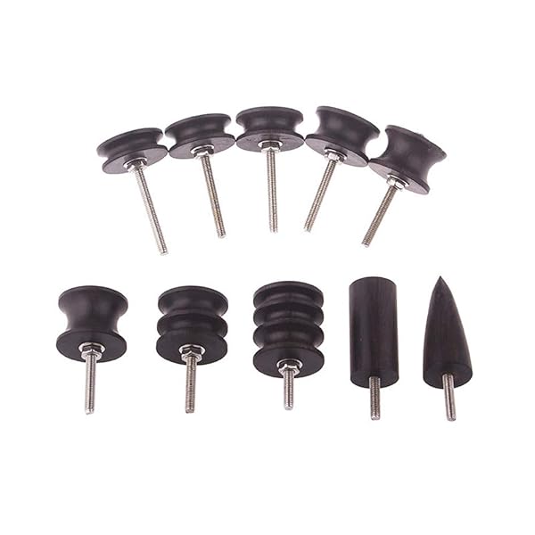 レザークラフト コバ磨き コバみがき ミニルーター ルーター 黒檀 端材 先端工具 革工芸工具