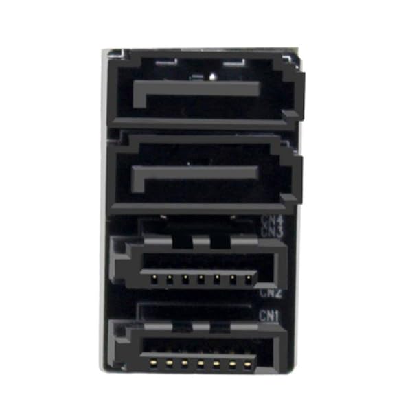 デュアルSATA 7ピン メス→360度 角度付き 7ピン オスアダプタ ロープロファイル デスクトップ