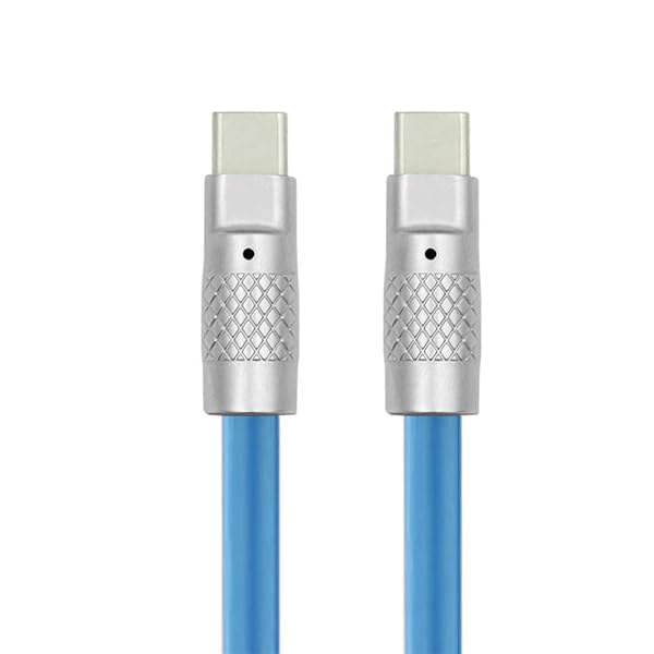 青い USB-C のタイプ C への USB-C 液体のシリコーンの超柔らかい 120W 力 USB2.0 データ ケーブルは