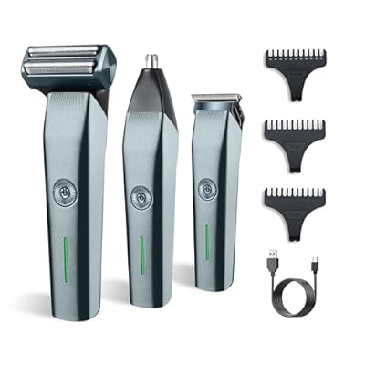 シェーバーメンズ ボディシェーバー 電気シェーバー バリカン 鼻毛カッター ヒゲトリマー 髭剃り 1台3役 多機能セット 腋毛/体毛/眉毛/すね毛/髪/フェイス...