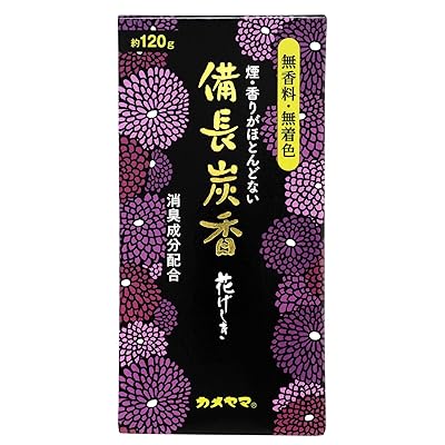 カメヤマ 花げしき 備長炭 約120g お線香 無香料 無着色 消臭成分配合ブランドカメヤマ色モデル4901435924809商品説明【商品概要】原産国 :マレーシア内容量 :120g商品サイズ (幅X奥行X高さ) : 80×33×160ブラント名: カメヤマメーカー名: カメヤマ【商品説明】花げしき 備長炭 120g。【商品詳細】ブランド：カメヤマ商品種別：ホーム＆キッチン商品名：カメヤマ 花げしき 備長炭 約120g お線香 無香料 無着色 消臭成分配合製造元：カメヤマ商品番号：4901435924809商品内容：120グラム (x 1)【当店からの連絡】