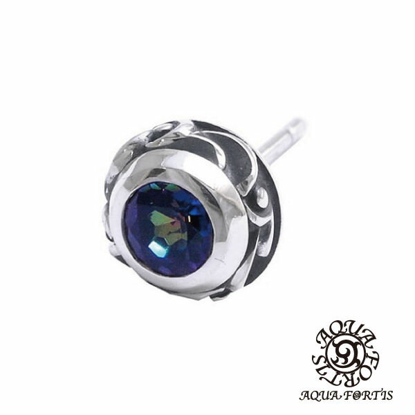 メーカー取り寄せ品/《身を守るお守り》ピアス FPP-006F/BLMQ/片耳分/AQUA FORTIS/アクアフォルティス