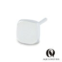 AQUA SILVER アクアシルバー シンプルスクエアシルバーピアス 片耳分 AP-041【メーカー取り寄せ品】
