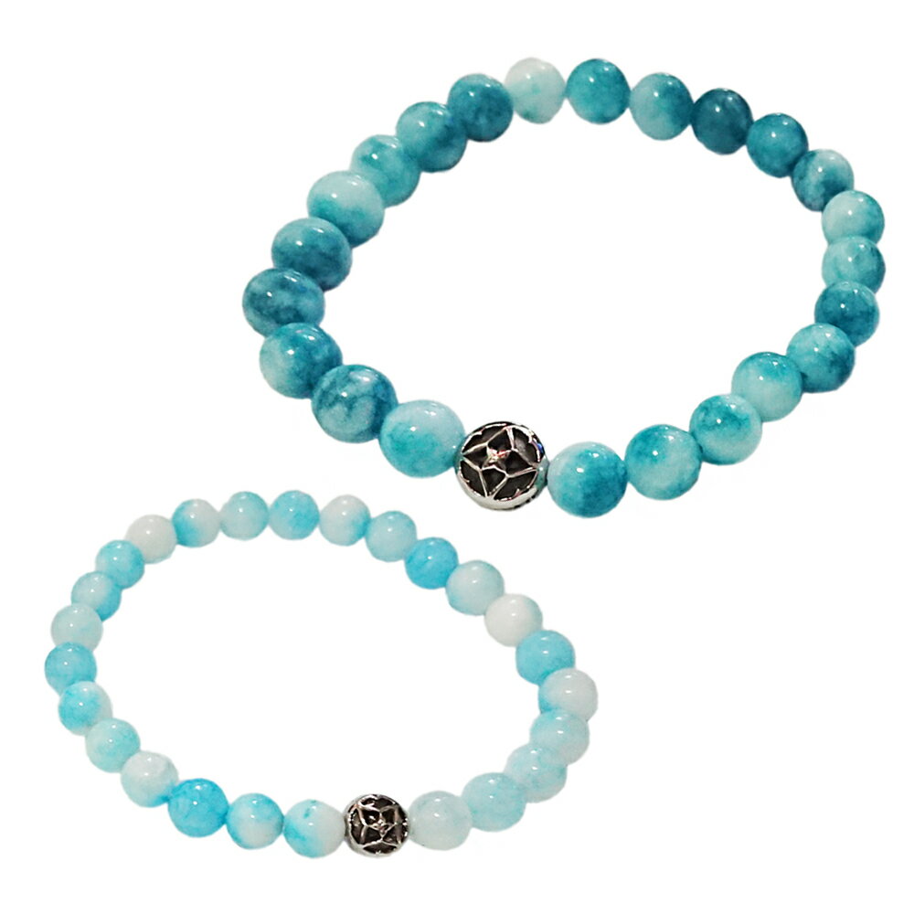 アルテミスクラシック ArtemisClassic ペアセット 海色水晶数珠ブレスレット8mm&6mm ACB0112 ACB0117【skz】ブランド ブレス...