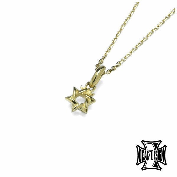 DEAL DESIGN ディールデザイン シックススターチャーム K18(トップ)サービスチェーン50cm付き メンズネックレス 393109k18 【メーカー取り寄せ品】