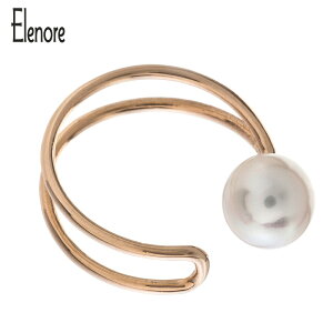 特別価格 エレノアジュエリー Elenore Jewelry 10金パールVイヤカフ 片耳分【skz】ブランド イヤーカフ イヤリング パール ピンクゴールド 10K K10 真珠 レディース 一粒 ノンホールピアス イヤーフック 女性 大人 かわいい 誕生日 プレゼント ギフト 記念日 クリスマス