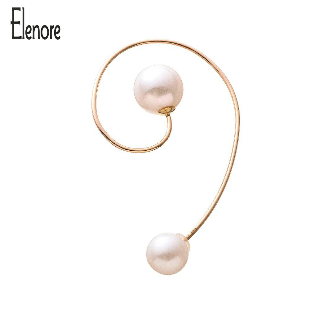 特別価格 エレノアジュエリー Elenore Jewelry 10金2パールスクリューピンピアス 片耳分ブランド レディース ピアス 大人 片耳 大ぶり パール フープ 真珠 ゴールド デザイン 10K K10 10金 2粒 女性 大人 かわいい 誕生日 プレゼント ギフト 記念日 クリスマス